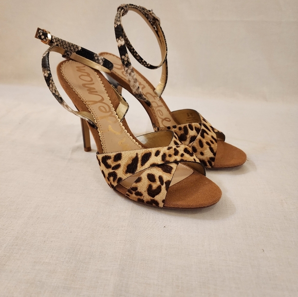 Sam Edelman Aly Heel Leopard Sandal Heel size 8 - Picture 3 of 4